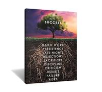 Success Tree Motivational Canvas Art Inspirational Quotes Wall Decor for Living Room Home Office Nordic Design(08x12inch(20x30cm),Unframed)