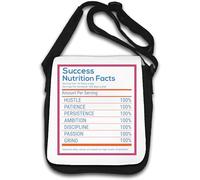 Successo Valori nutrizionali Hustle Pazienza Persistenza Ambizione Disciplina Passione Macinare Borsa a tracolla Bianco