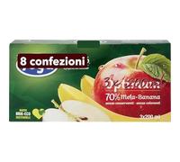 Succhi di Frutta, Brick, Mela Banana, 8 Confezioni da 3 x 200 Ml