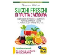 Succhi freschi di frutta e verdura. Ingredienti e proprietà nutritive per migliorare la salute e risolvere disturbi e malattie