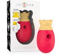 INTENSE Mr. King Vibratore Succhia Clitoride Donna, con Lingua, Stimolatore Capezzoli, Impermeabile Rosso