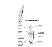 succhia clitoride massaggiatore Stimolatore clitorideo in pelle metallo luxury