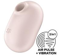 SATISFYER - PRO TO GO 2 DOPPIO STIMOLATORE E VIBRATORE VIOLA - BEIGE