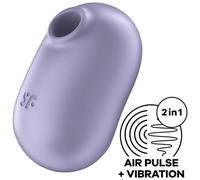 SATISFYER PRO TO GO 2 ESTIMULADOR Y VIBRADOR DOBLE - VIOLETA - VIOLA SCURO