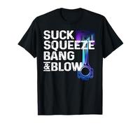 Succhiare, Squeeze, Bang & Blow Auto Riparatore Meccanico Auto Divertente Maglietta