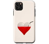Succhiasangue, un cuore di vetro pieno di sangue e cannuccia Custodia per iPhone 11 Pro Max