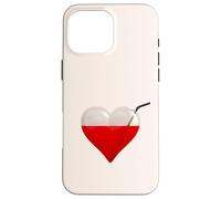 Succhiasangue, un cuore di vetro pieno di sangue e cannuccia Custodia per iPhone 16 Pro Max