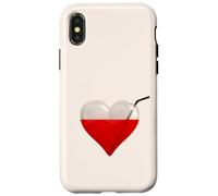 Succhiasangue, un cuore di vetro pieno di sangue e cannuccia Custodia per iPhone X/XS