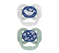 Succhietti reversibili in silicone Dr. Brown's Nocturno Advantage taglia 1 0-6 m 1 unità con 2 ciucci, modelli assortiti.
