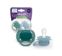Succhietti Ultra Soft 18m+ Pastello Blu, a base vegetale - Set da 2 ciucci - Philips Avent