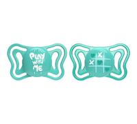 CHICCO PhysioForma Light Ciuccio Neonato 16-36 Mesi Succhietto con Tettarella in Silicone Set 2 Gommottini Forma Ergonomica colore Azzurro
