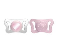 Chicco Succhietto Micro Rosa Silicone 2 Pezzi 0-2 Mesi