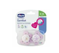 Succhietto comfort bimba silicone 6-16m 2pezzi - chicco