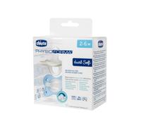 Chicco Gommotto Dual Soft, Ciuccio in Silicone 2-6 Mesi, Bicolore, Set di Gommotti con Doppia Morbidezza, Supportano la Respirazione e Favoriscono il Corretto Sviluppo della Bocca, 2 Pezzi, Bimbo