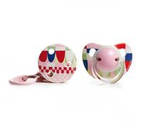 Succhietto Suavinex Anatomico Lattice con Catenella 6m+ Multicolore Rosa