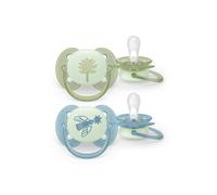 Succhietto ultra soft notte 0-6m cappuccio fluorescente no bpa per pelli sensibili - philips avent