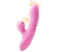 Succion clotte VibromaSser Clitoridien doppia penetrazione, tipo U massaggio al e Point G in silicone morbido 10 frequenze di vibrazione per giochi di exe in coppia USB (viola)