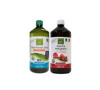 Succo di Aloe Vera, Sali e vitamine e Aloe Vera con succo di Melograno - 2 Litri