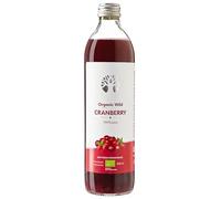 Succo di Frutta Biologico di Mirtillo Rosso Americano, 500 ml, Prodotto al 100% da Bacche Direttamente Pressate, Senza Aggiunta di Acqua o zucchero, Bacche Selvatiche Provenienti da Foreste Nordiche