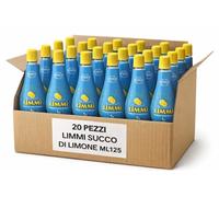 Succo di Limone 125 ml Confezione da 20 Pezzi 100% Limoni Italiani Spremuti a Freddo Ideale per Cucina Condimenti Bevande e Ricette Dolci e Salate