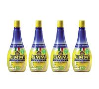 Succo naturale di limone di Sicilia Limmi, ideale per condimento, insalate, marinature di carne e pesce, dessert, cocktails e bevande, pack da 4 bottiglie da 200 ml