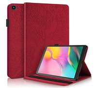 Succtop Cover Galaxy Tab A 10.1 2019 Custodia in Pelle PU Flip Stand Cover Portafoglio Porta Penna Slot Card Custodia Tablet per Samsung Galaxy Tab A 2019 10.1 Pollice SM-T510/SM-T515 Rosso
