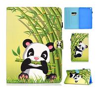 Succtop Cover Galaxy Tab A 10.1 2019 Custodia in Pelle PU Flip Stand Cover Portafoglio Porta Penna Slot Card Custodia Tablet per Samsung Galaxy Tab A 2019 10.1 Pollice SM-T510/SM-T515 Panda di Bambù