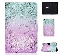 Succtop Cover per Samsung Tab A 10.1 pollici 2019 Custodia in pelle PU Flip Stand Tablet Custodia con cintura antiscivolo e fessura per carte per Samsung Galaxy Tab A 2019 10.1" SM-T510 SM-T515 Cuore