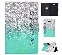 Succtop Cover Samsung Tab A6 Custodia di Pelle PU Flip Portafoglio Stand Custodia di Tablet con Funzione Sleep/Wake Auto per Samsung Galaxy Tab A 2016 10.1 Pollici SM-T580/SM-T585 Siate Felici