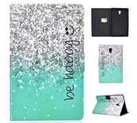 Succtop Custodia Galaxy Tab A 10.5 Pollici Cuir PU Case Stand Portafoglio Flip Cover con Funzione Auto Sleep/Wake Custodia Tablet per Samsung Galaxy Tab A 10.5" 2018 SM-T590/SM-T595 Siate Felici