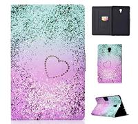 Succtop Custodia Galaxy Tab A 10.5 Pollici Cuir PU Case Stand Portafoglio Flip Cover con Funzione Auto Sleep/Wake Custodia Tablet per Samsung Galaxy Tab A 10.5" 2018 SM-T590/SM-T595 Cuore