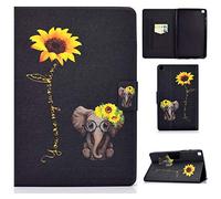 Succtop Custodia Galaxy Tab A 8" 2019 Cover Pelle PU Portafoglio Funzione Stand Magnetico Flip Case Cover per Samsung Galaxy Tab A 2019 8.0 Pollice SM-T290/SM-T295 Elefante Fiore