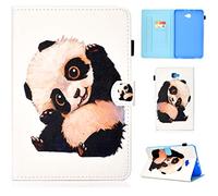Succtop Custodia Galaxy Tab A6 Cover di Pelle PU Funzione Sonno/Svegliati Auto Custodia Porta Penna Portafoglio Cover Tablet per Samsung Galaxy Tab A 2016 10.1 Pollici SM-T580/SM-T585 Panda