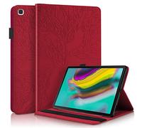 Succtop Custodia Galaxy Tab S5e Cover in Pelle Portafoglio Cuir PU Flip Stand Case con Porta Penna e Funzione per Samsung Galaxy Tab S5e 10.5 Pollici SM-T720/SM-T725 Rosso