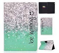 Succtop Custodia Huawei Mediapad T5 10.1 Pollici Cover in Pelle PU Case Portafoglio Flip Stand Cover Custodie Protettivo Tablet con Slot per Schede per Huawei Mediapad T5 10 10.1″ Siate Felici
