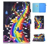 Succtop Custodia iPad 10,2 Pollici 2019/2020, PU Pelle Flip Cover Case Auto Sonno/Sveglia Tavoletta Custodia per iPad 10,2" 7a/8a Generazione, iPad Air 3/ iPad PRO 10.5 PolliciMusica Farfalla