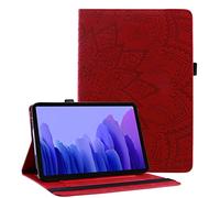 Succtop Custodia per Galaxy Tab A7 10.4 Pollici 2020, Folio Flip PU Custodia Cover Galaxy Tab A7 Portapenne Stand Portafoglio Protettivo Tablet Cover Samsung Galaxy Tab A7 T500/T505/T507, Rosso