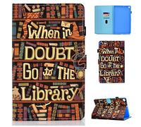Succtop Custodia per Samsung Tab A 10.1 pollici 2019 in pelle PU Flip Stand Tablet Custodia con cintura antiscivolo e portapenne per Samsung Galaxy Tab A 2019 10.1" SM-T510 SM-T515 Libreria