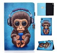 Succtopy Custodia per Huawei MatePad T10S/T10 2020, PU Cover Tablet T10 9.7 AGR-L09 AGR-W09 Protettiva Slim Smart Protettiva Case Huawei T10S 10.1 AGS3-L09 AGS3-W09,Music Monkey