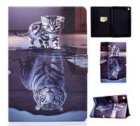Succtopy Custodia per Huawei MatePad T10S/T10 2020, PU Cover Tablet T10 9.7 AGR-L09 AGR-W09 Protettiva Slim Smart Protettiva Case Huawei T10S 10.1 AGS3-L09 AGS3-W09,Gatto e Tigre