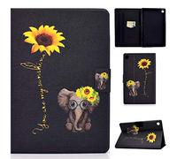 Succtopy Custodia per Huawei MatePad T10S/T10 2020, PU Cover Tablet T10 9.7 AGR-L09 AGR-W09 Protettiva Slim Smart Protettiva Case Huawei T10S 10.1 AGS3-L09 AGS3-W09,Elefante del Fiore