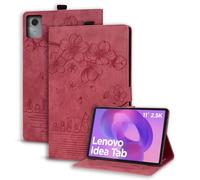 Succtopy Custodia per Lenovo Idea Tab 2025 11 Pollici TB-336ZU TB-336FU Cover Protettiva con Funzione di Supporto Case in Pelle PU con Portapenne per Lenovo Idea Tab 11 Pollici 2025 Vino rosso