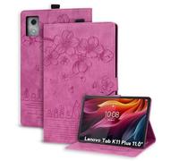 Succtopy Custodia per Lenovo Tab K11 Plus 2024 11.45 Pollici (TB352FU) Cover Protettiva con Funzione di Supporto Custodia in Pelle PU con Portapenne Lenovo Tab K11 Plus 11.45 Pollici Rosso Rosa