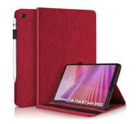 Succtopy Custodia per Lenovo Tab One 8.7 Pollici 2025 Cover in Pelle PU con Porta Penna Case Protettiva con Funzione di Supporto per Lenovo Tab One 8.7 Pollici 2025 Rosso