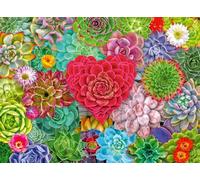Ravensburger Puzzle Succulent Love 500 pezzi – design visivamente calmante, tema vegetale – FSC