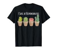 Succulent Plant Gardening Botanical Aloe And Cactus Maglietta