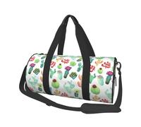 Succulente del cactus dell'acquerello, Borsone da viaggio di grande capacità Borsa rotonda Borsa da viaggio sportiva Borsa da viaggio Borsa da fitness