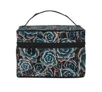 Succulente fresche stampate, Borsa per il trucco Borsa per cosmetici Borsa da viaggio portatile da viaggio Astuccio per matite