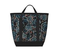 Succulente fresche stampate,Borsa porta pranzo grande capacità isolata per donne e uomini, lavoro, picnic, viaggi