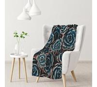 Succulente fresche stampate,Coperta morbida, calda, anti-pilling, in flanella, peluche, 76 x 102 cm